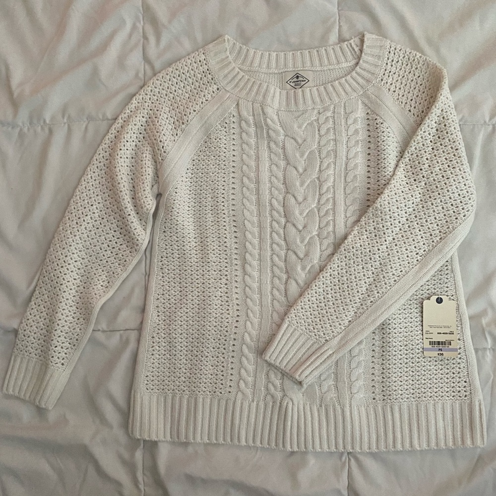St. John’s Bay Ivory Sweater NWT Petite Small